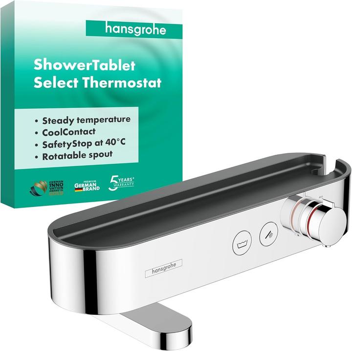 Actual product image hansgrohe HG Thermostatic bath SHOWERTABLET SELECT 400 exposed, DN 15 chrome