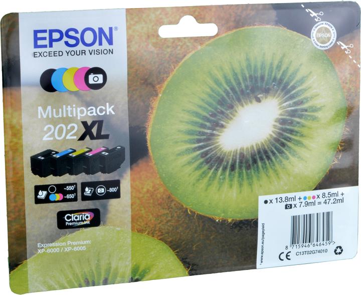 Actual product image Epson 202XL Claria Premium Multipack (M, FC, C, PBK, Y)