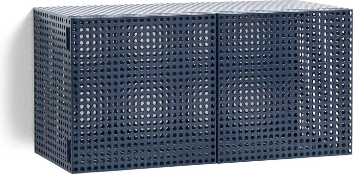 HAY - Perforated Cabinet Wall Small - H 45cm - Steel Blue