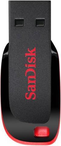 Actual product image SANDISK Cruzer Blade USB flash drive USB Type-A 2.0 Black, Red (64 GB, USB-A)