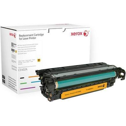 Xerox, Toner, Yellow toner cartridge. Equivalent to HP CE402A. Compatible with HP Colour LaserJet M551DN
