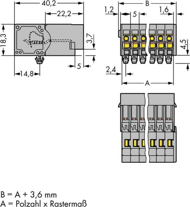 Image du produit Wago Connecteur mâle à 1 fil