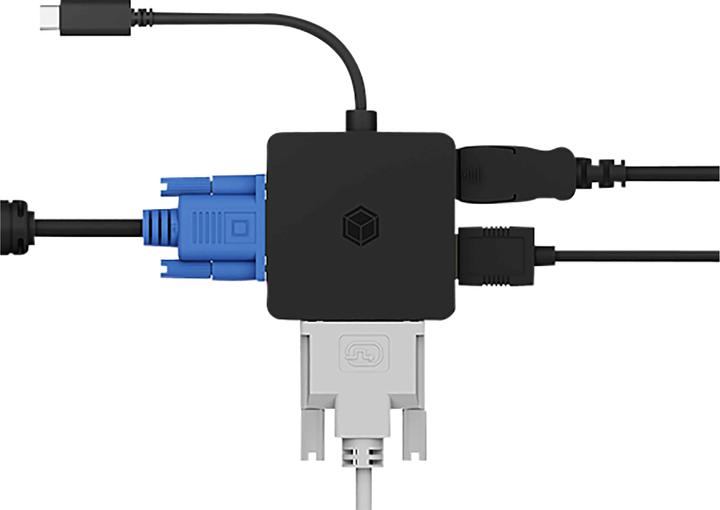Produktbild Icy Box Videoadapter IB-DK1104-C 4w1 USB TYPE-C (DVI, HDMI, USB Typ-C, VGA, 6 cm)