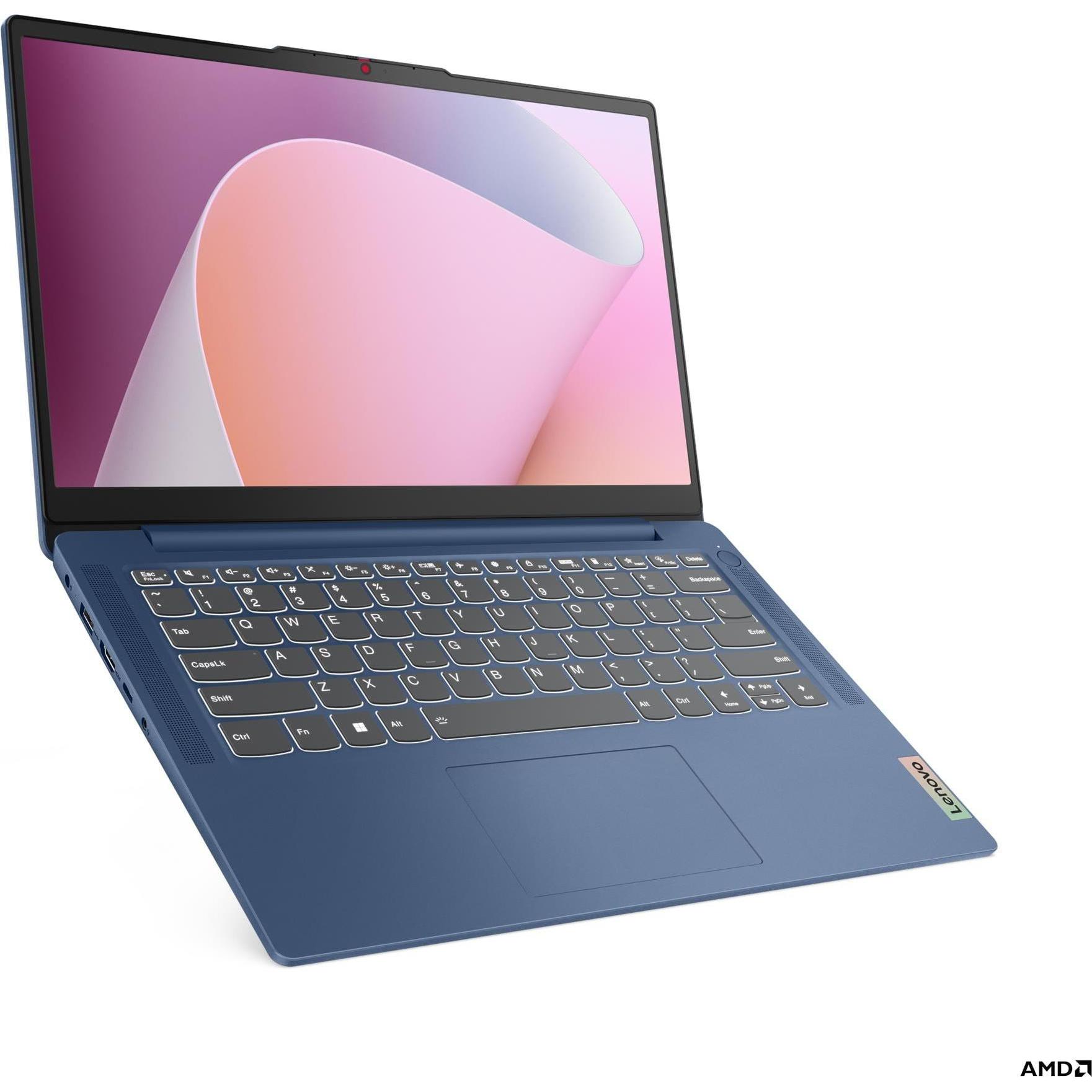 Lenovo IdeaPad Slim 3 14AMN8 (82XN00BMGE) (14", 128 GB, 8 GB, Deutschland), Notebook, Blau