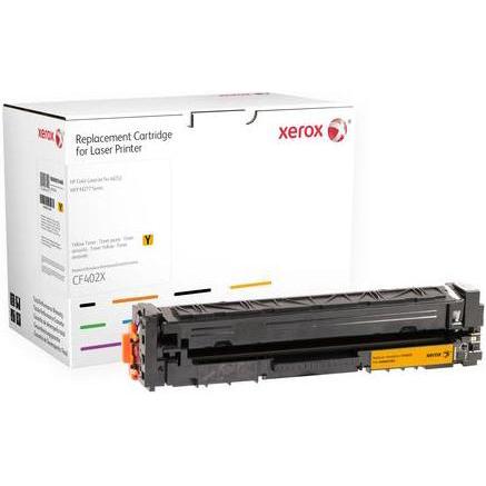 Xerox, Toner, Yellow toner cartridge. Equivalent to HP CF402X. Compatible with HP Colour LaserJet Pro M252