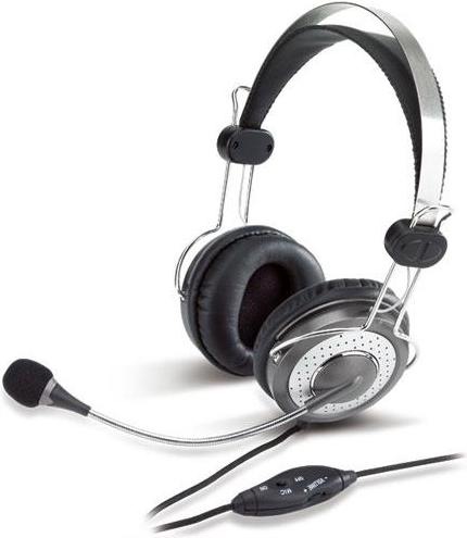 Produktbild Genius HS-04SU Headset Wired Head-band Office/Call center Silver (0.12 W)