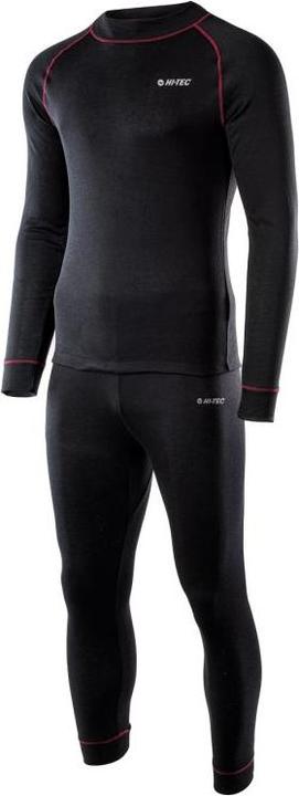 Hi-Tec Thermoaktives Unterwäsche-Set für Herren, Sweatshirt + Hose, Unterhose, Leggings, Sorin-Set, Schwarz (XL)