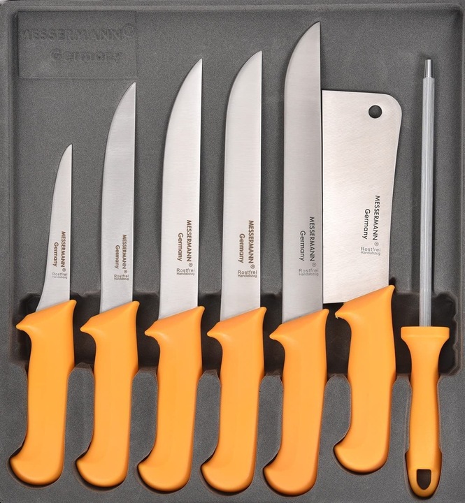 Immagine prodotto Messermann Set di 7 coltelli da macellaio (23 cm)