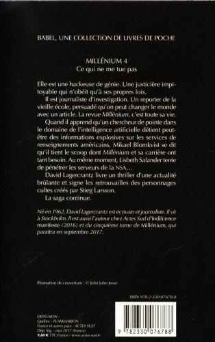 Immagine prodotto Babel Millénium (Francese, Lagercrantz David, 2021)