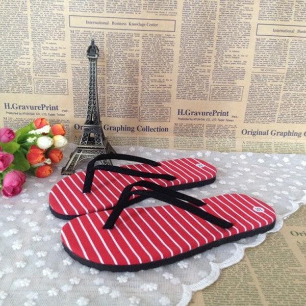 Immagine prodotto Hermex Donne Sexy Flip Flop Sandali Sandali Flipflop Rosso Bianco a strisce/ Taglia 38 (38)