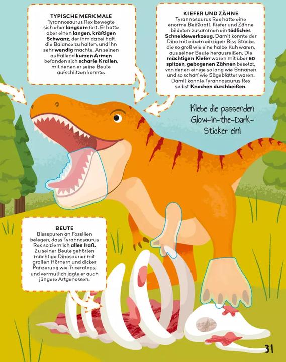 Image du produit Panini Dinosaurier Glow-in-the-Dark-Sticker - Entdecke die Dinosau (Allemand, Panini, Claudia Weber, 2023)
