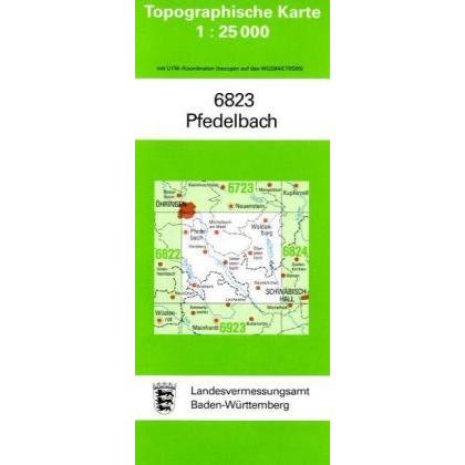 Topographische Karten BW.6823 Pfedelb., Landkarte
