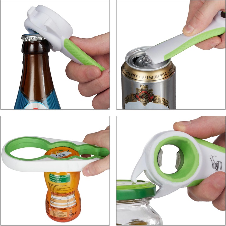 Image du produit Relaxdays Ouvre couvercle (Ouvre-bouteille à couvercle en plastique)