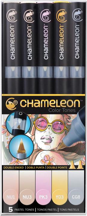 Chameleon Watercolor paint pens Brushpens pastel colors, 5 pieces (5 x)