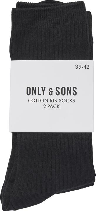 Immagine prodotto Only & Sons Onsbasic Rib Sock 2 Pack Noos (Confezione da 2, 43 - 46)