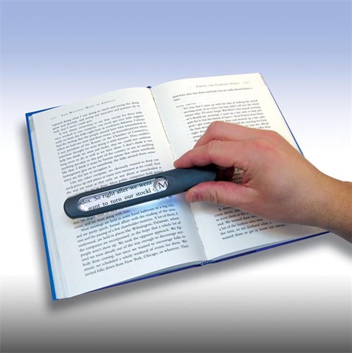 Actual product image Carson MagniLine MT-25 reading ruler with LED and power lens 3x160mm