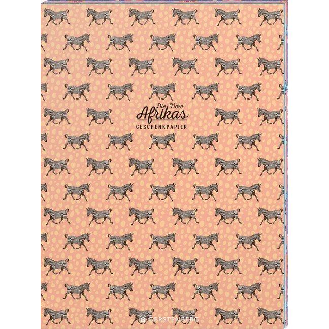 Gerstenberg, Geschenkverpackung, Tiere Afrikas Geschenkpapier-Heft,Zebra (Geschenkpapier)