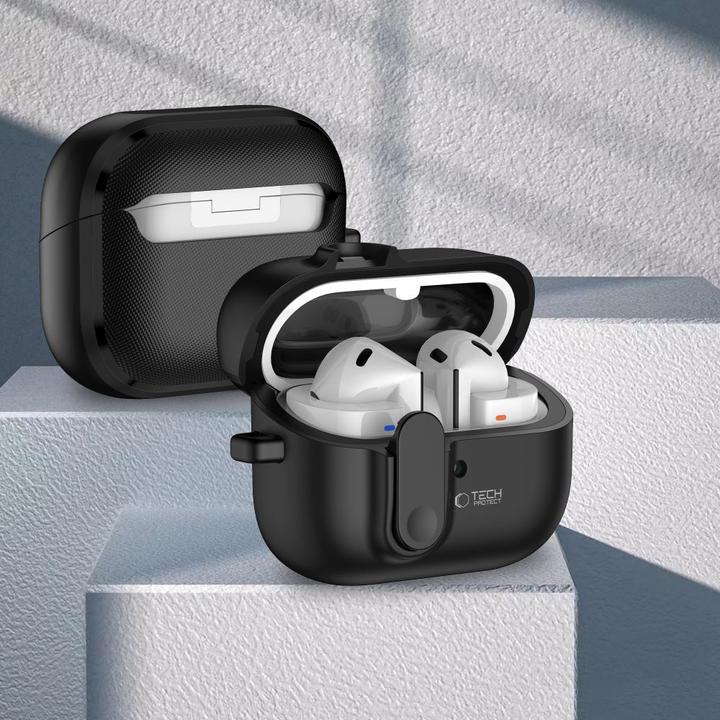 Immagine prodotto Tech-Protect Slim Hook Case for Samsung Galaxy Buds 3 / 3 Pro - Black (Borsa per cuffie)