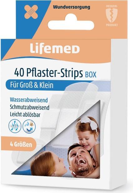 Lifemed 40x Plaster Strips in Box semi-transparent (40 x)