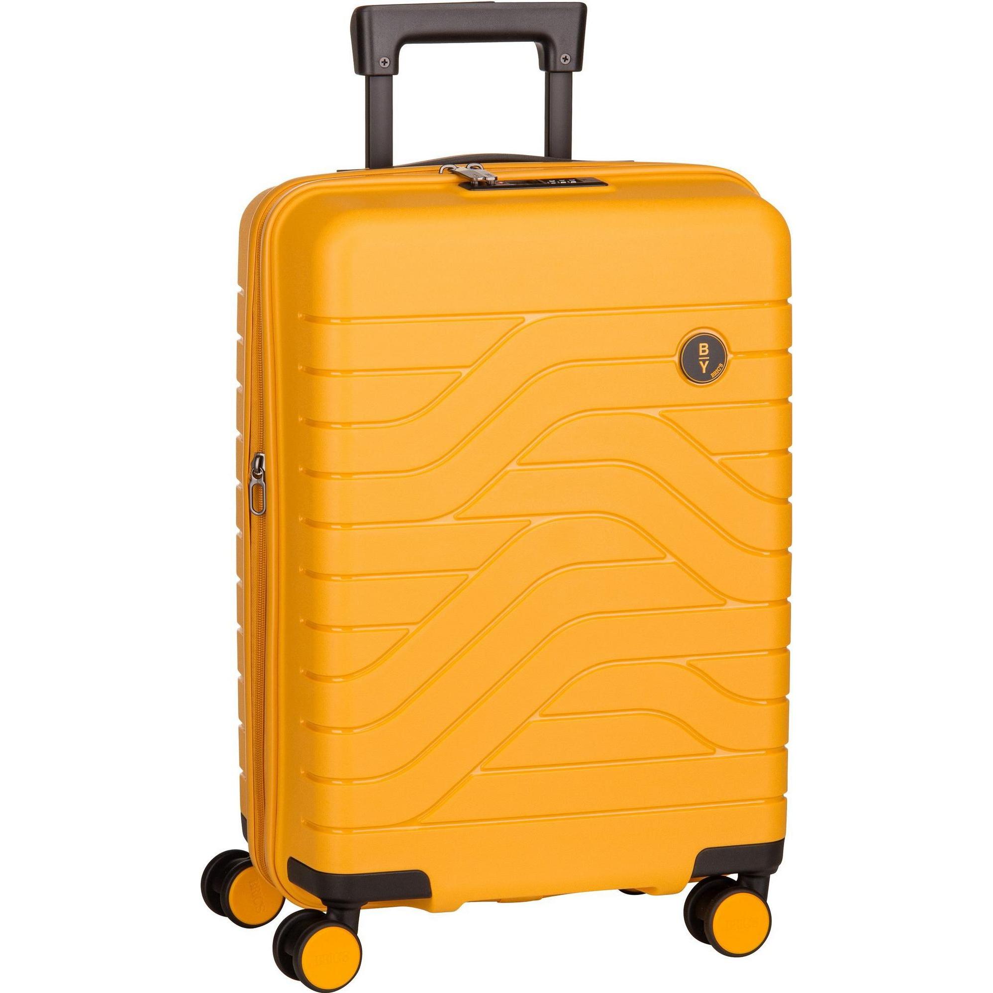 Brics, Koffer, Ulisse B1Y - Erweiterbarer Trolley Spinner Small, Gelb, (42 l, Handgepäck (bis 50l))