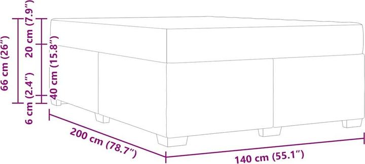 Actual product image vidaXL Bettrahmen (140 x 200 cm)