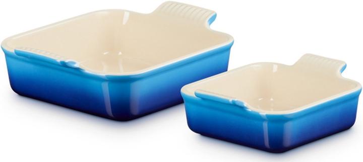 Le Creuset Keramik Auflaufformen 2er Set azure / blau