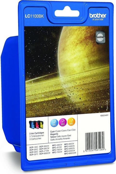Produktbild Brother LC1100 Rainbow Pack (C, M, Y)