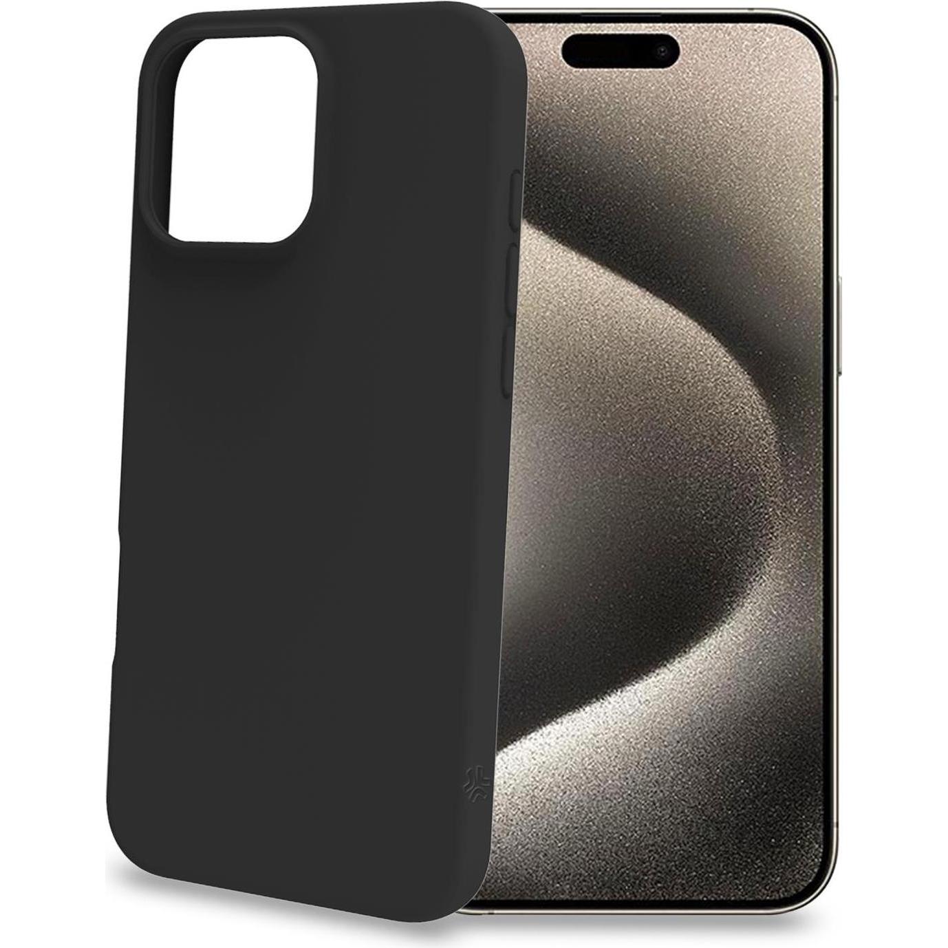 Celly Nero Cromo Iphone 16 Pro Max (Apple Iphone 16 Pro Max), Cover Smartphone,