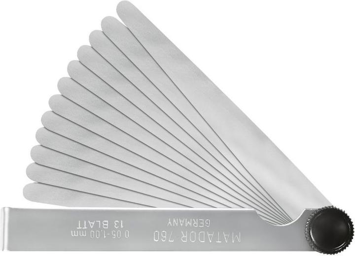 Matador Jauges d'épaisseur 100 mm Feuille 13 x 0.05 - 1.00 (10 cm)