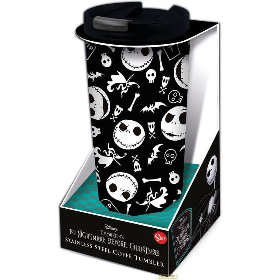 Stor Tazza per bere Nightmare before Christmas in acciaio inox Faccia di Jack, Tazza, Multicolore