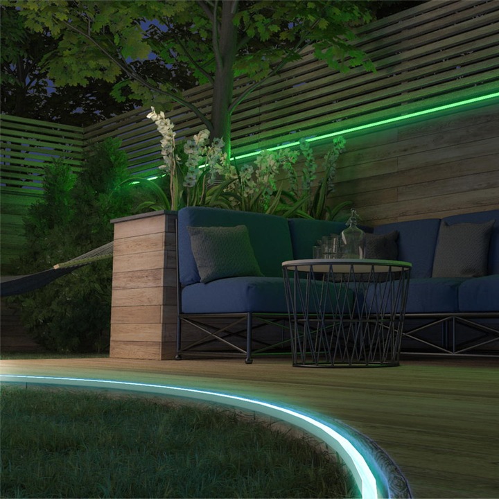 Productafbeelding Müller Licht Outdoor LED-Strip wit + kleur 36W 1200 lm 1800- 6500 K + RGB warmwit daglicht (Warm wit, 500 cm, Buiten)