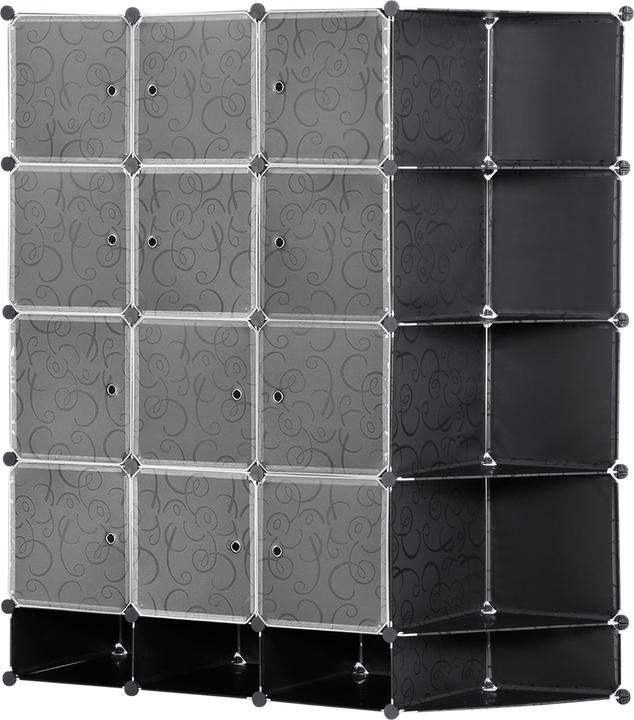 Produktbild Homcom DIY Kleiderschrank Kunststoff, Stahl Schwarz
