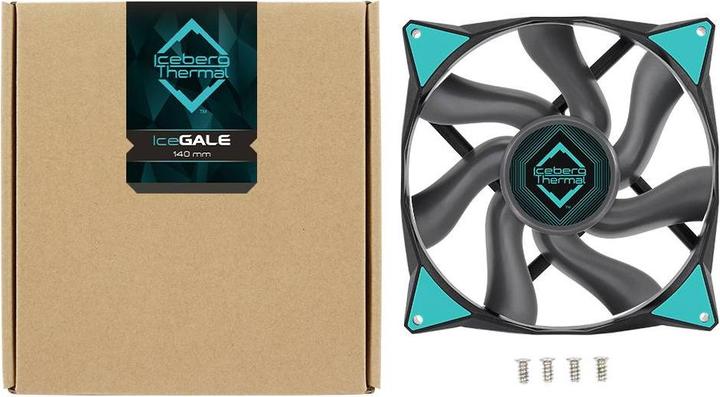 Produktbild Iceberg Thermal IceGALE Computergehäuse Ventilator 14 cm Schwarz 1 Stück(e) (140 mm, 1 x)