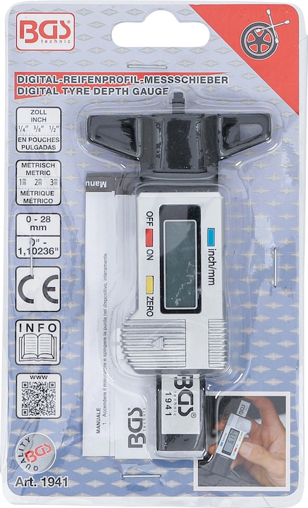 Actual product image BGS Digital Tyre Depth Gauge (2.80 cm)