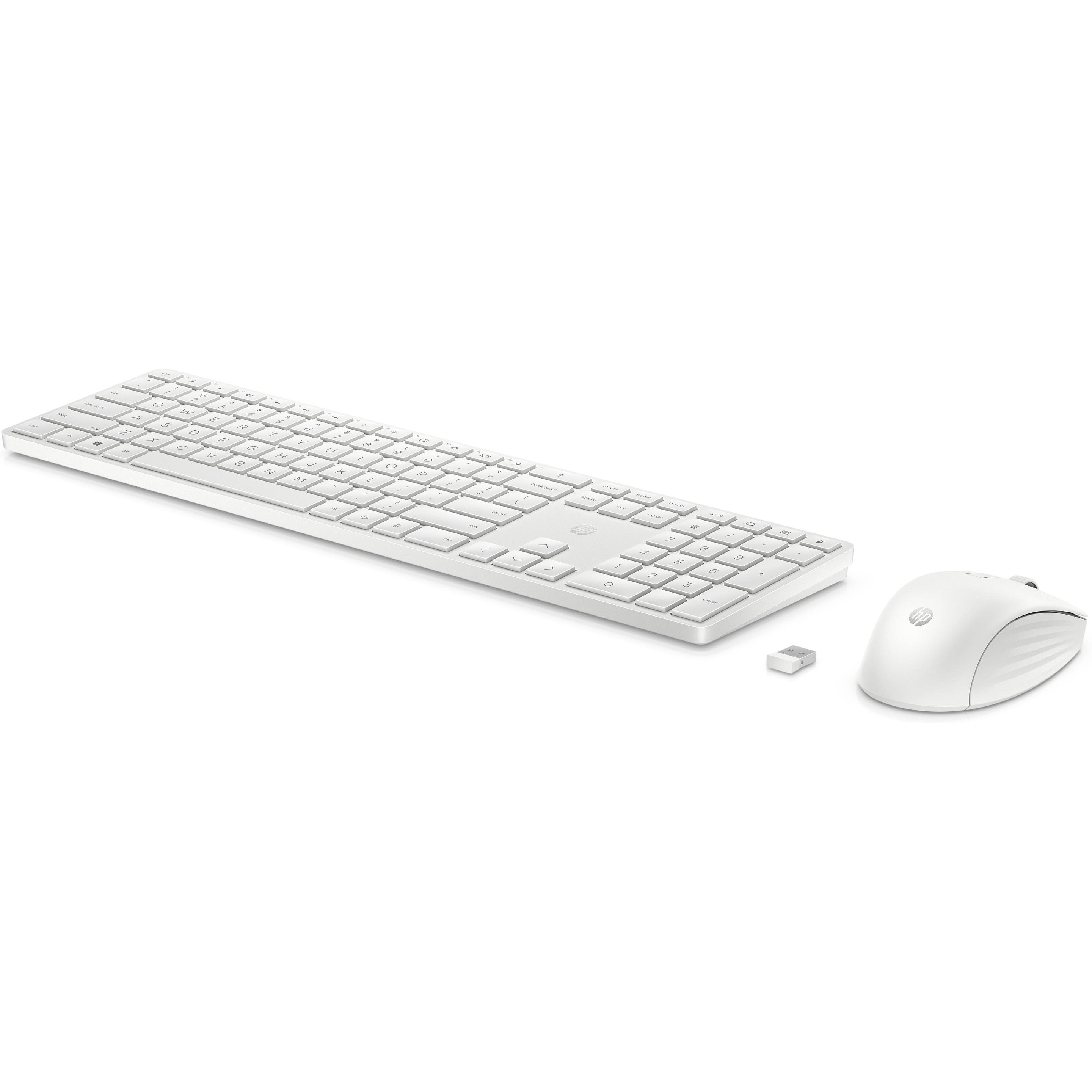 HP 655 Wireless Keyboard+ (Deutschland, Kabellos), Tastatur, Weiss