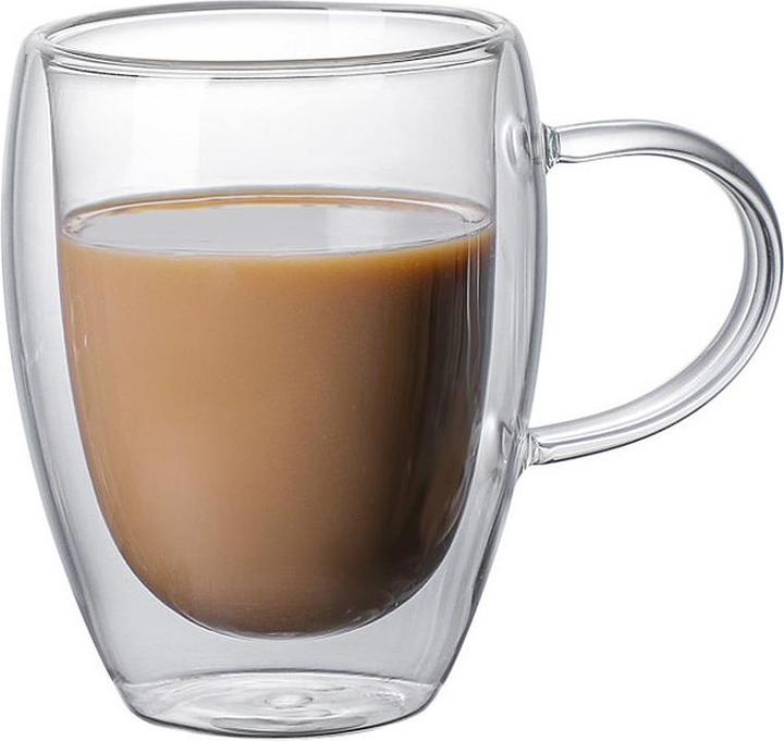 Bdt Doppelwandige Thermoglastasse Tasse, Borosilikatglas, 250 ml, spülmaschinengeeignet (250 ml)