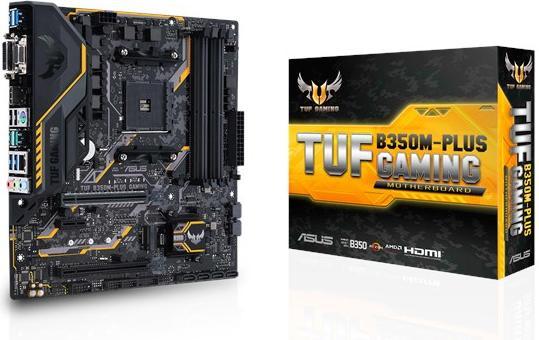 Produktbild ASUS TUF B350M-PLUS GAMING Socket AM4 AMD Ryzen 7th Generation A-series/Athlon Processors (AM4, AMD B350, mATX)