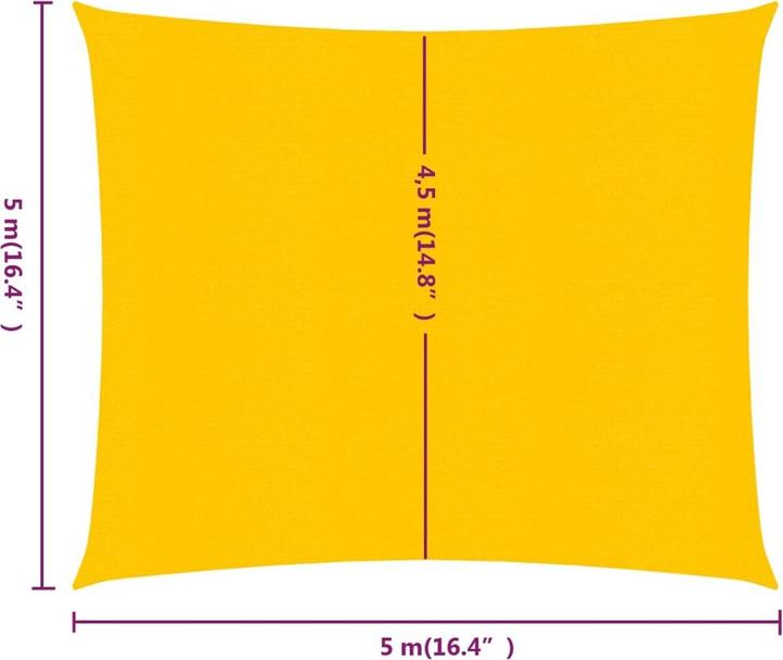 Produktbild vidaXL Sonnensegel 160 g/m² Quadratisch HDPE (5 x 5 m)