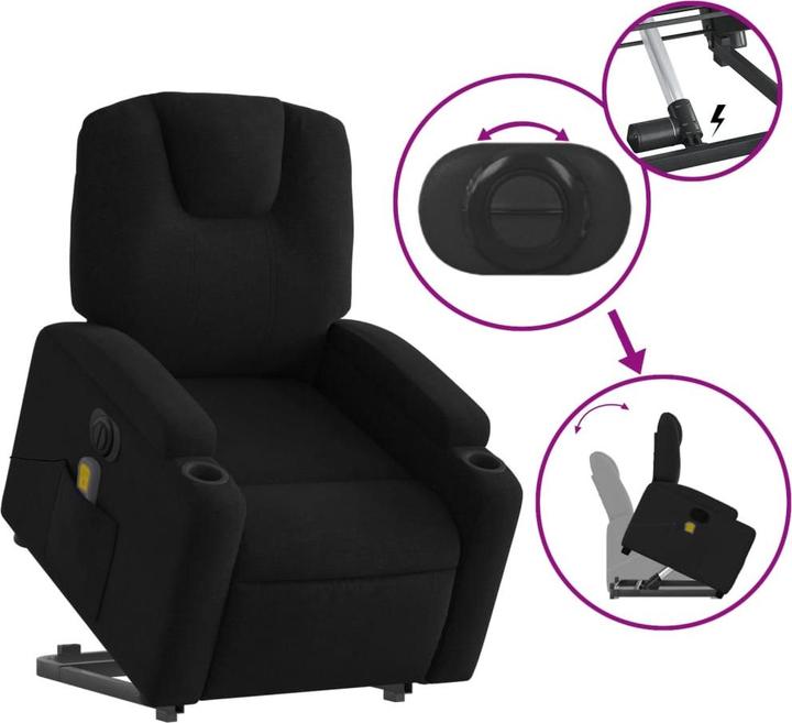 Immagine prodotto vidaXL Poltrona massaggiante elettrica con tessuto di supporto