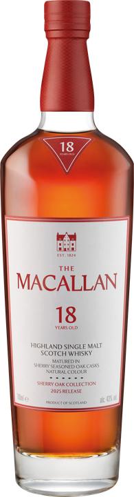 Actual product image Macallan Sherry Oak 18 Years Old (Single Malt, Scotch whisky, 1 x 70 cl)