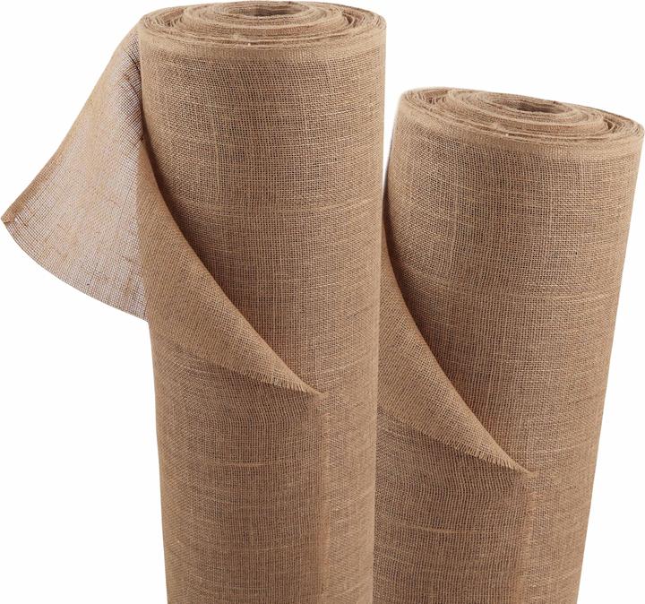 Actual product image Aquagart 15m x 1m Jutegewebe 215g/m² Jutematte Gartenjute Jute Stoff Sackleinen Juteband