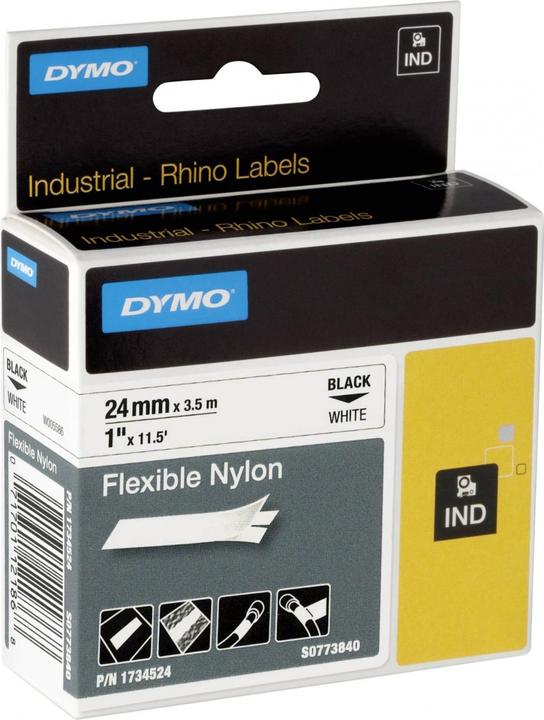 Actual product image Dymo Rhino nylon ribbon, white (2.40 cm, Multicoloured)