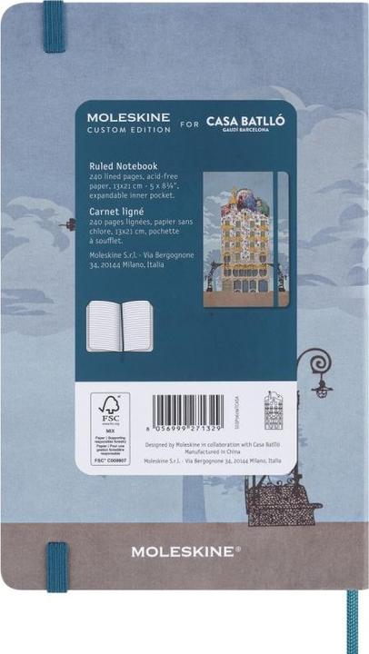 Actual product image Moleskine NTZB Casa Batllo LG lin HC (Lined, Hardcover)