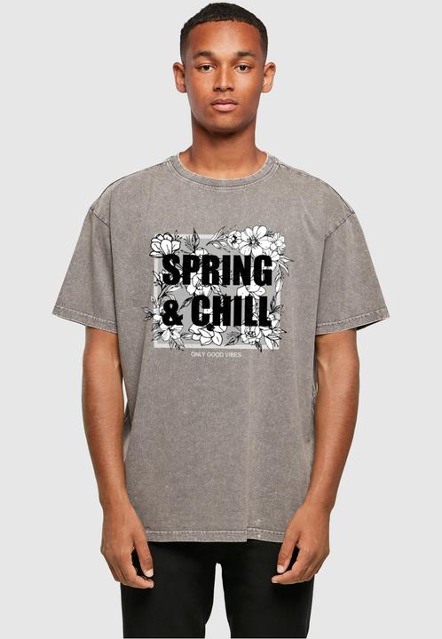 Actual product image Merchcode Spring And Chill Acid Washed Heavy Oversized Tee - 112825 (XL)