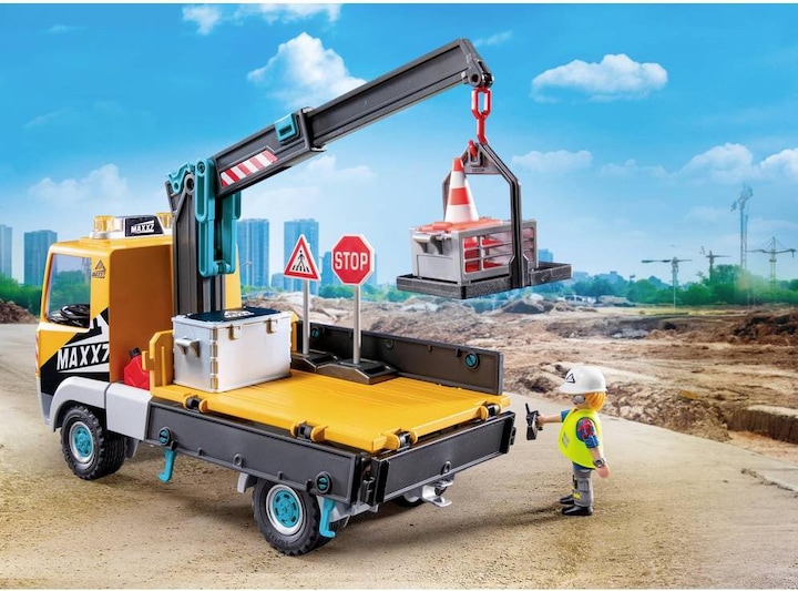 Produktbild Playmobil Baustellen-LKW mit Kran (71750, Playmobil Action Heroes)
