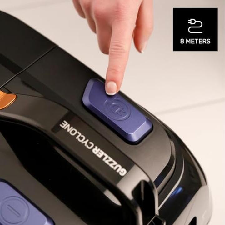 Actual product image Taurus Powerful 850W Cyclonic Vacuum with Dual Filtration, Removable Tank, and Auto Cord Reel