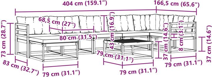 Produktbild vidaXL Outdoor-Sofagarnitur