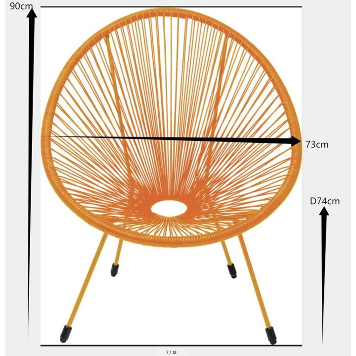 Produktbild Kare Design Sessel Acapulco Mono Orange
