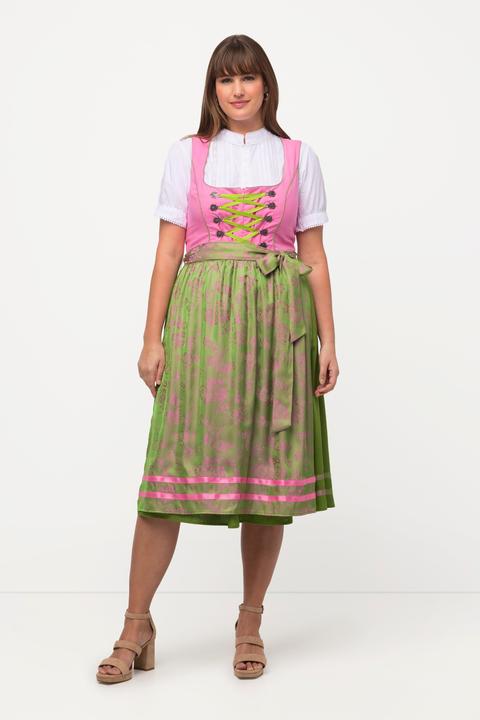 Produktbild Ulla Popken Dirndl, Schnürung, Carree-Ausschnitt, ärmellos (52)