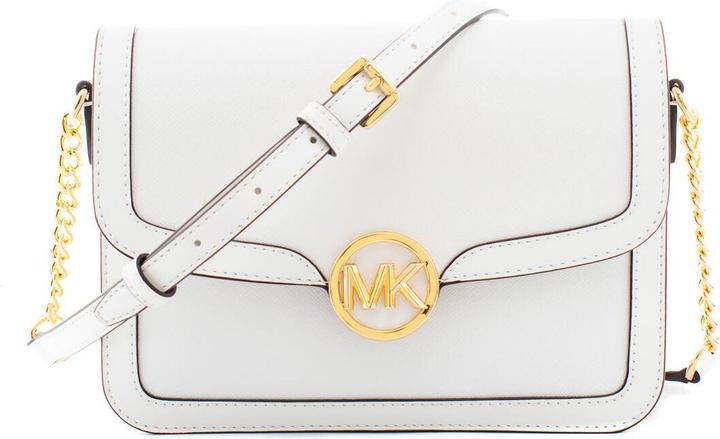 Actual product image Michael Kors Shoulder Bag Leida White 23 x 16 x 7 cm